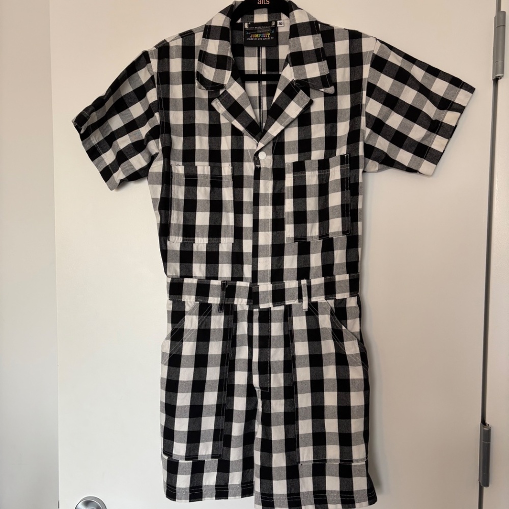 Big Bud Press Romper Jumpsuit - Black Gingham